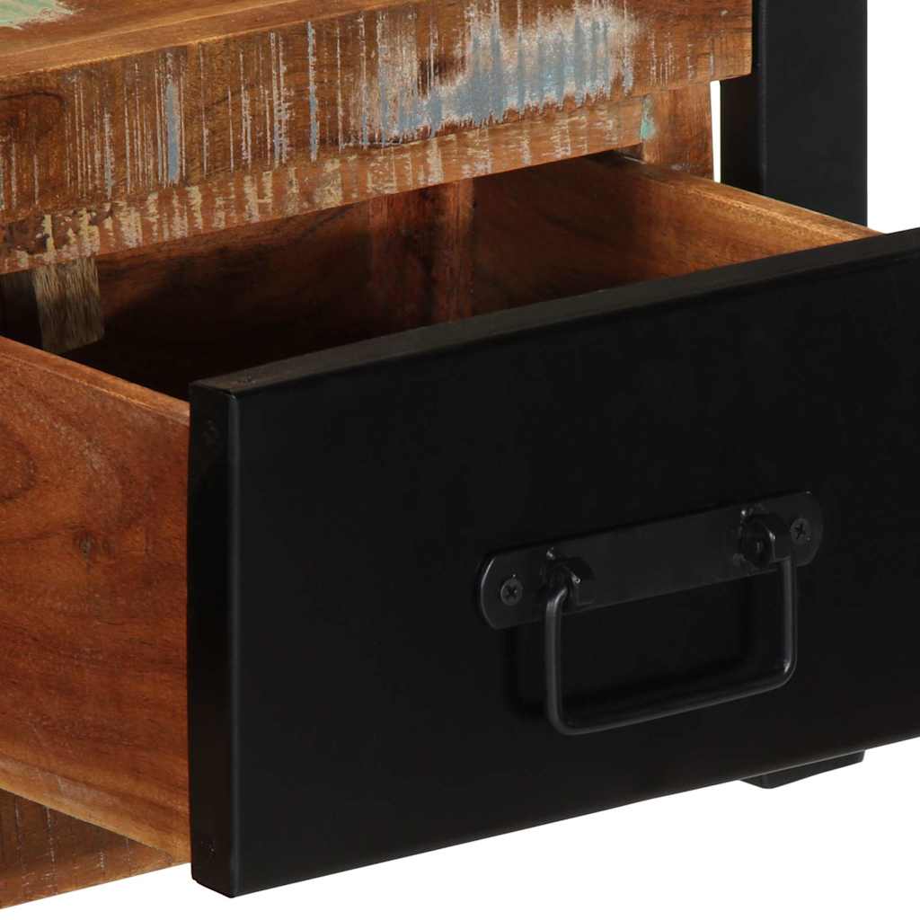 Meuble TV 100x30x25 cm Bois de récupération solide - XIOS
