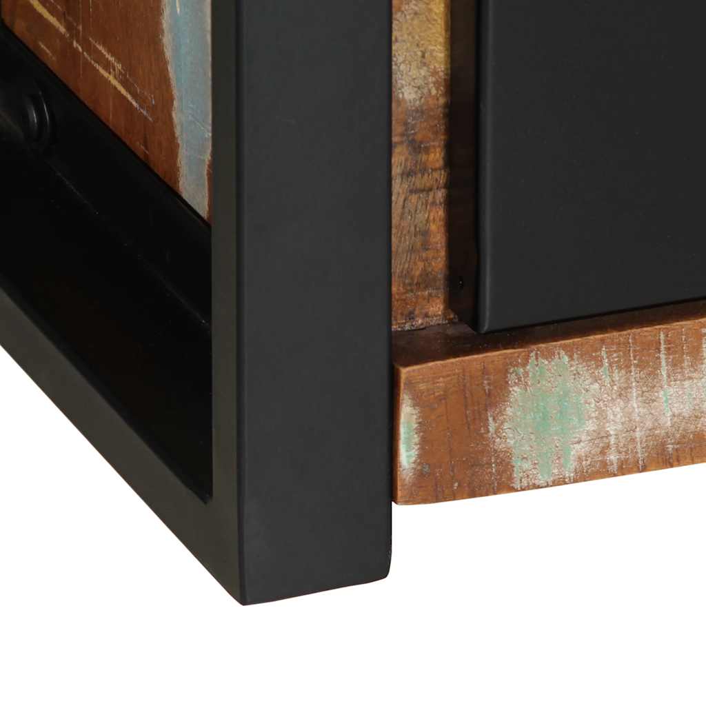 Meuble TV 100x30x25 cm Bois de récupération solide - XIOS