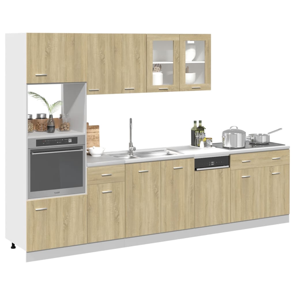Ensemble d'armoires de cuisine 7 pcs chêne sonoma Meubles de cuisine vidaXL