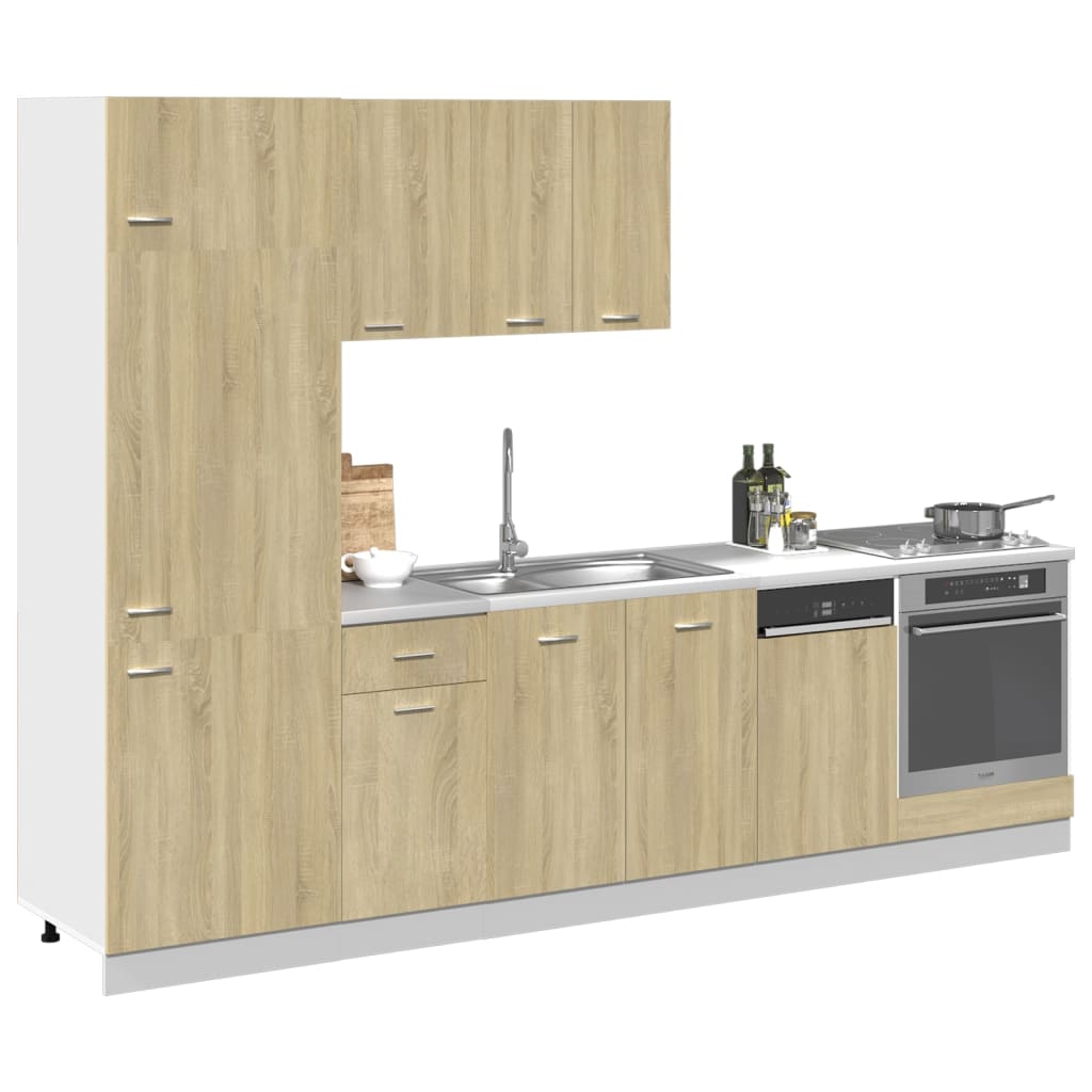 Ensemble d'armoires de cuisine "Lyon" 7 pcs chêne sonoma Meubles de cuisine vidaXL