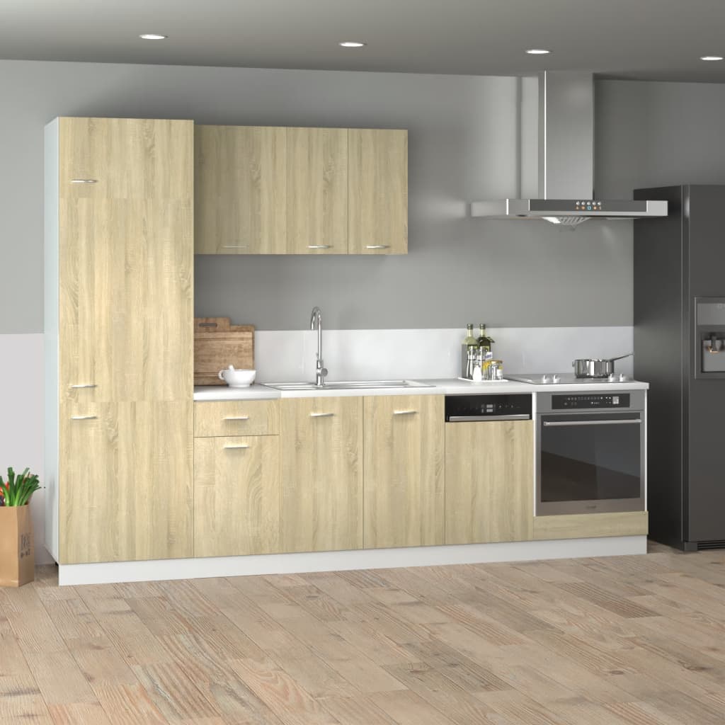Ensemble d'armoires de cuisine "Lyon" 7 pcs chêne sonoma Meubles de cuisine vidaXL