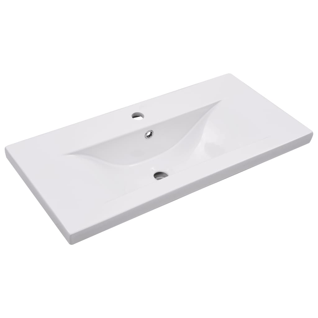 Ensemble de meubles de bain 2pcs céramique et bois d'ingénierie - XIOS