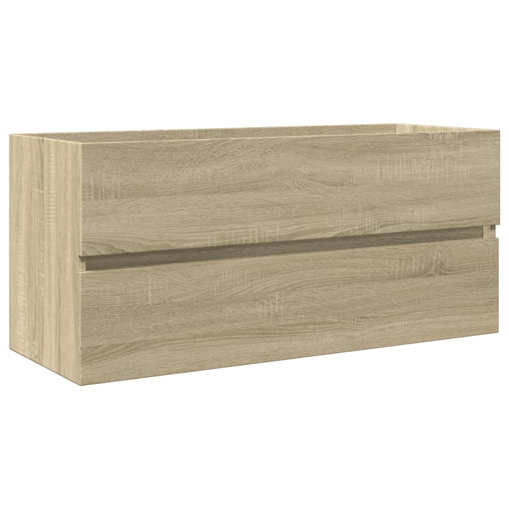 Ensemble de meubles de bain 2pcs céramique et bois d'ingénierie