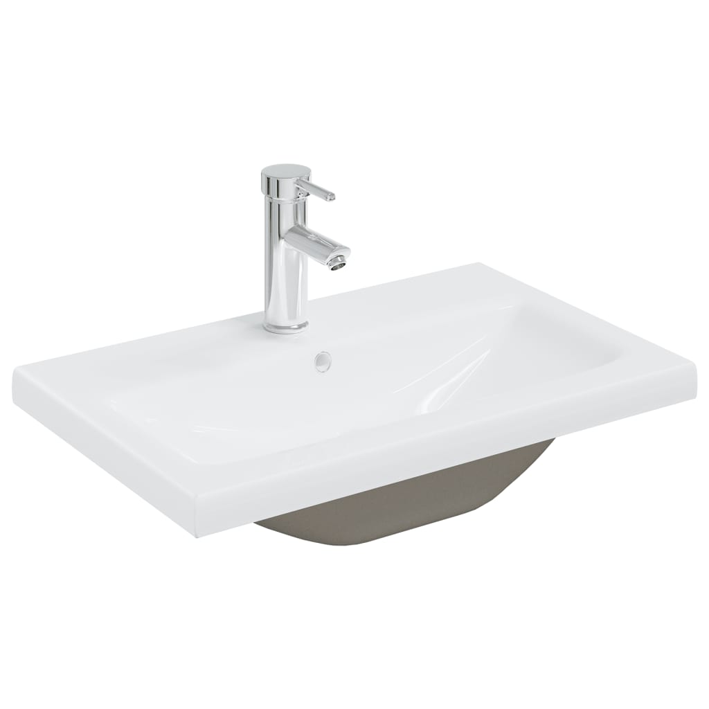 Ensemble de meubles de bain 2pcs céramique et bois d'ingénierie - XIOS