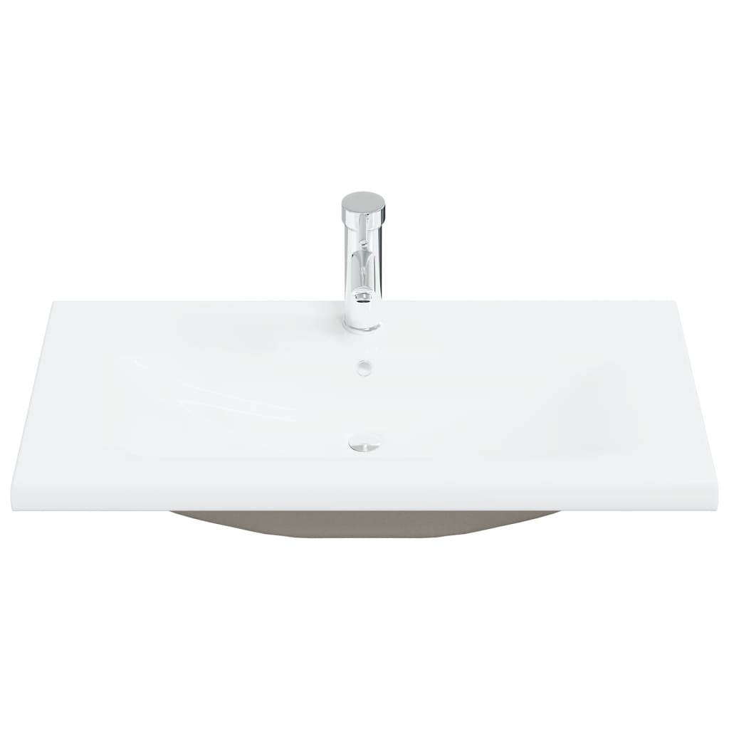 Ensemble de meubles de bain 2pcs céramique et bois d'ingénierie - XIOS