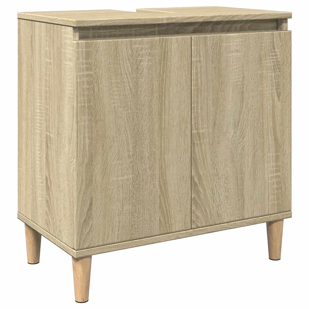 Ensemble de meubles de salle de bain 3 pcs chêne sonoma