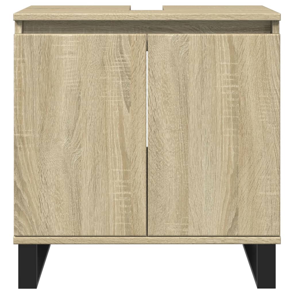 Ensemble de meubles de salle de bain 3 pcs chêne sonoma