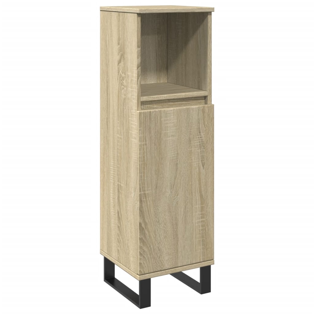 Ensemble de meubles de salle de bain 3 pcs chêne sonoma