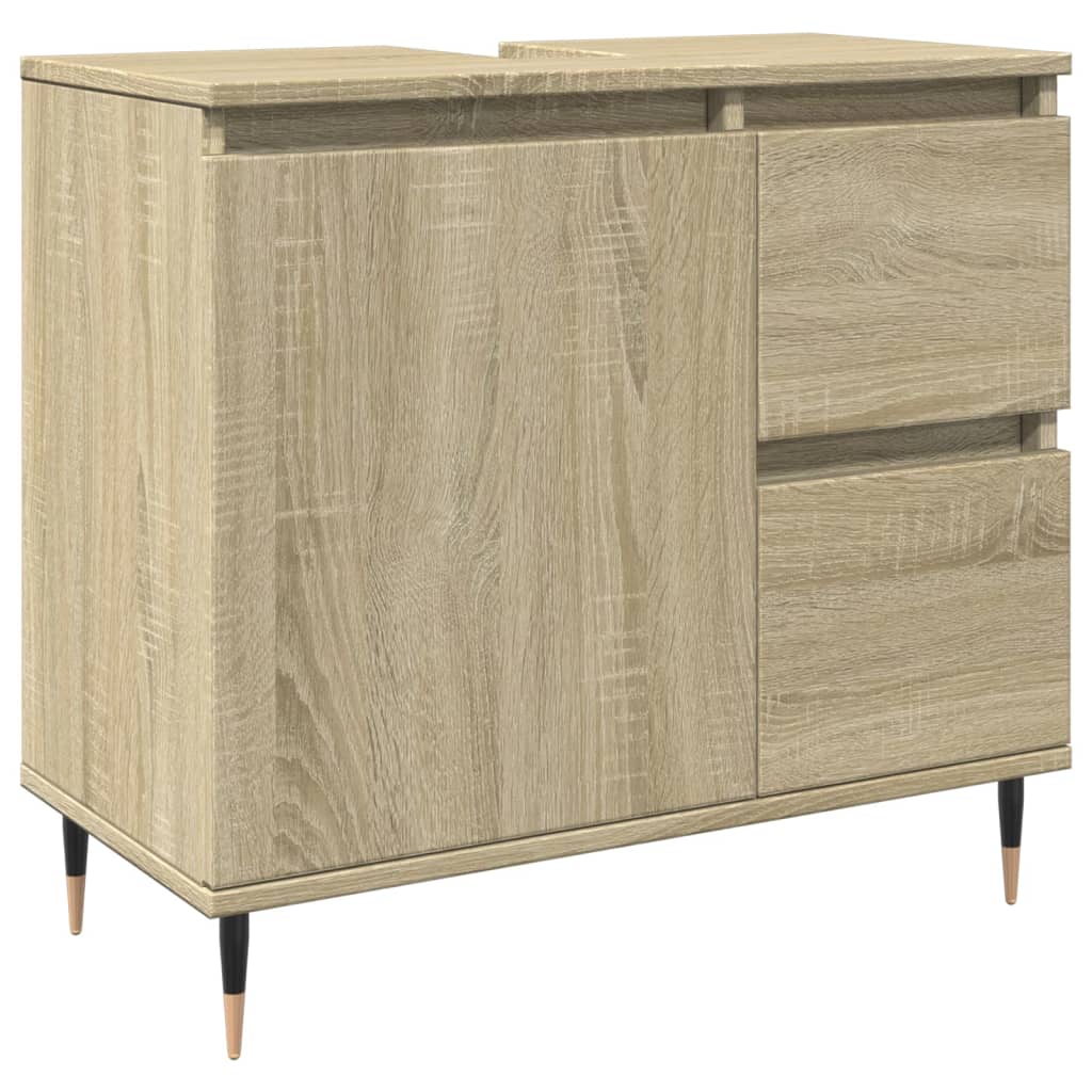 Ensemble de meubles de salle de bain 3 pcs chêne sonoma