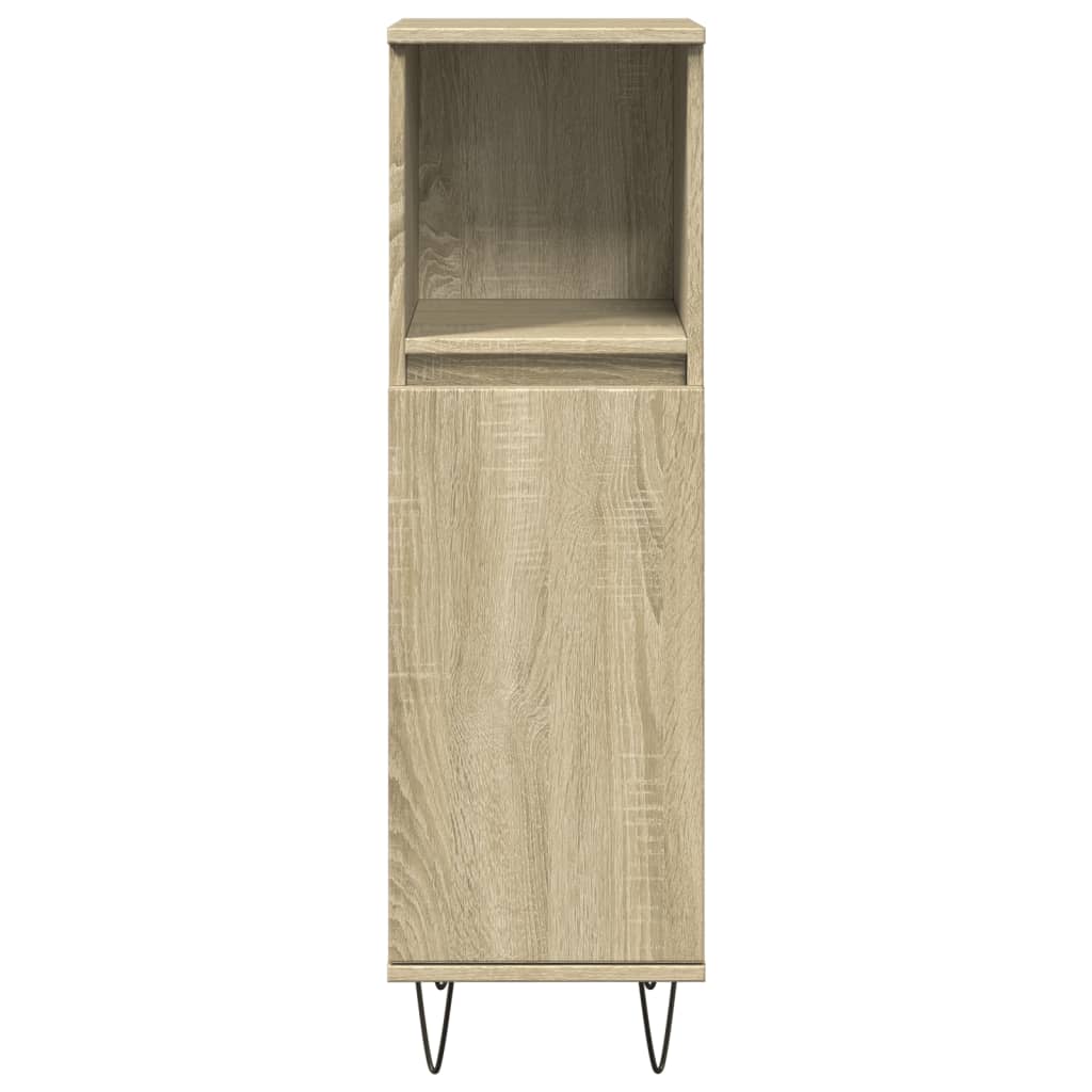 Ensemble de meubles de salle de bain 3 pcs chêne sonoma