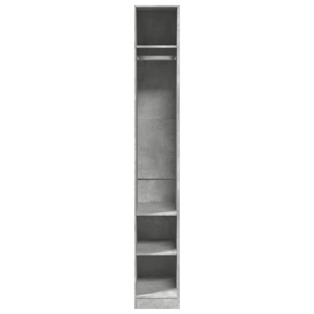 Garde-robe gris béton 30x50x200 cm bois d'ingénierie - XIOS