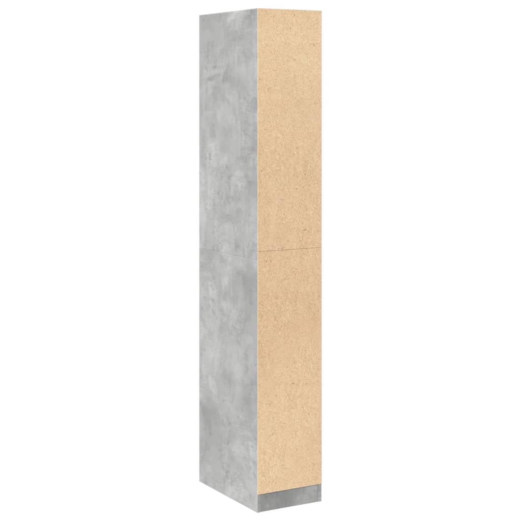 Garde-robe gris béton 30x50x200 cm bois d'ingénierie - XIOS
