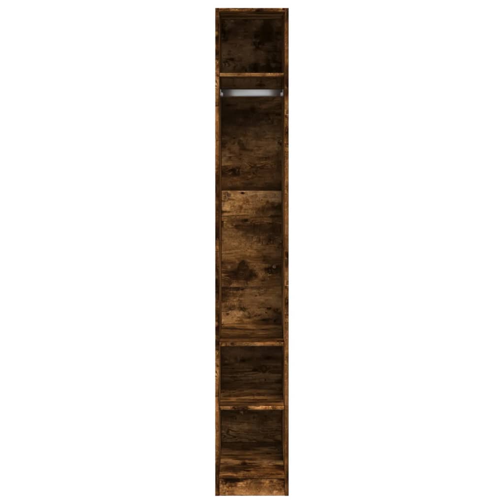 Garde-robe chêne fumé 30x50x200 cm bois d'ingénierie - XIOS