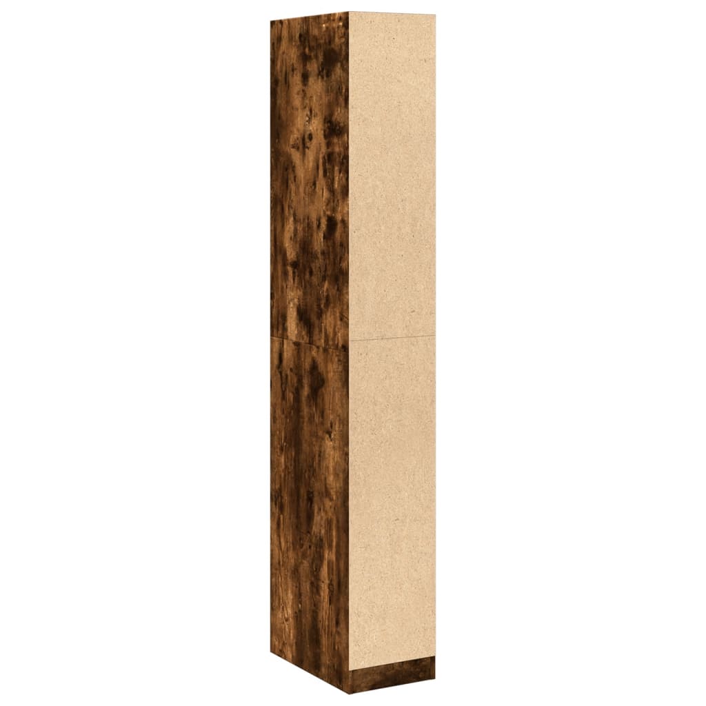 Garde-robe chêne fumé 30x50x200 cm bois d'ingénierie - XIOS