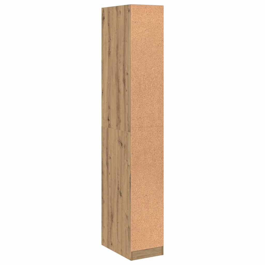 Garde-robe chêne artisanal 30x50x200 cm bois d'ingénierie - XIOS