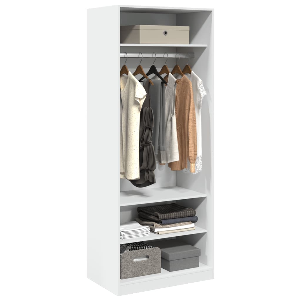 Garde-robe blanc 80x50x200 cm bois d'ingénierie - XIOS