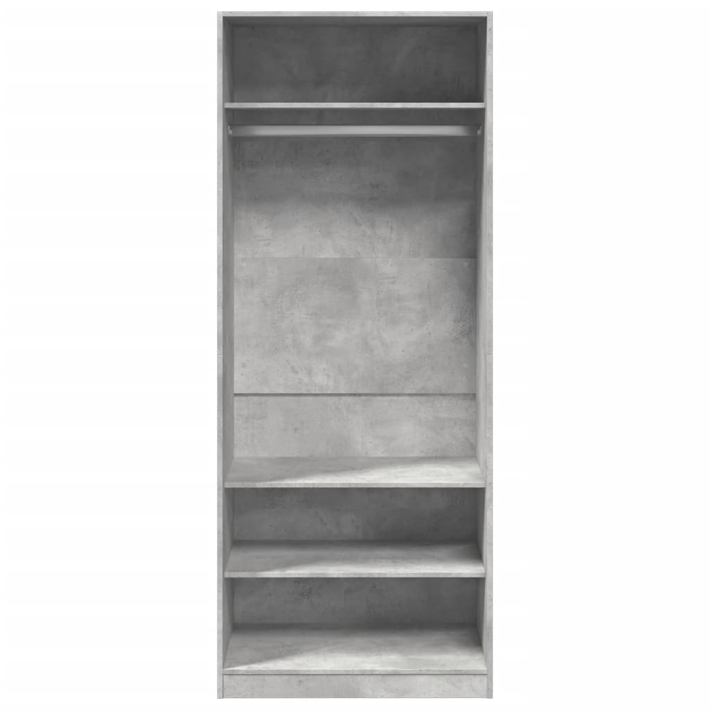 Garde-robe gris béton 80x50x200 cm bois d'ingénierie - XIOS