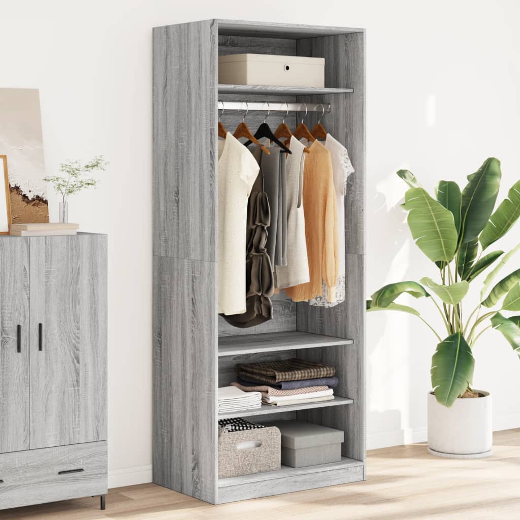 Garde-robe sonoma gris 80x50x200 cm bois d'ingénierie - XIOS