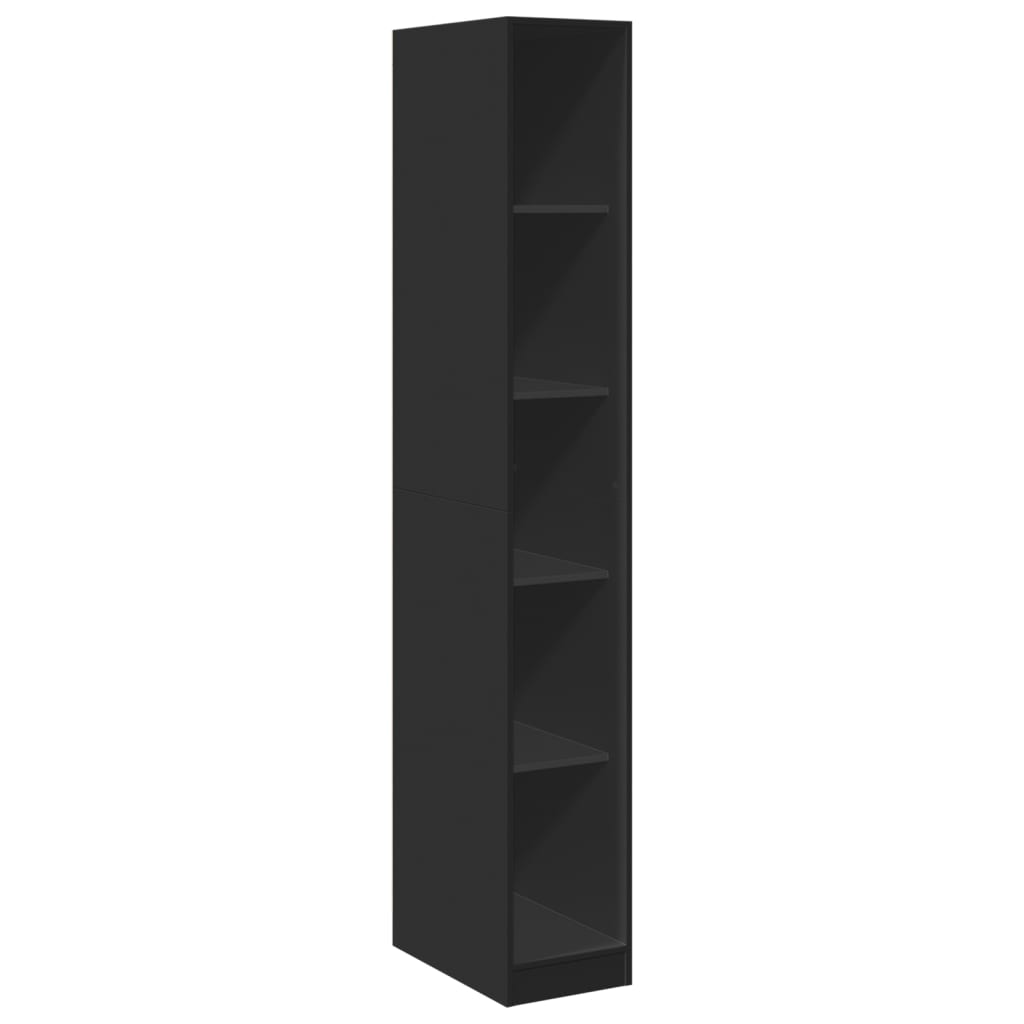 Garde-robe noir 30x50x200 cm bois d'ingénierie - XIOS