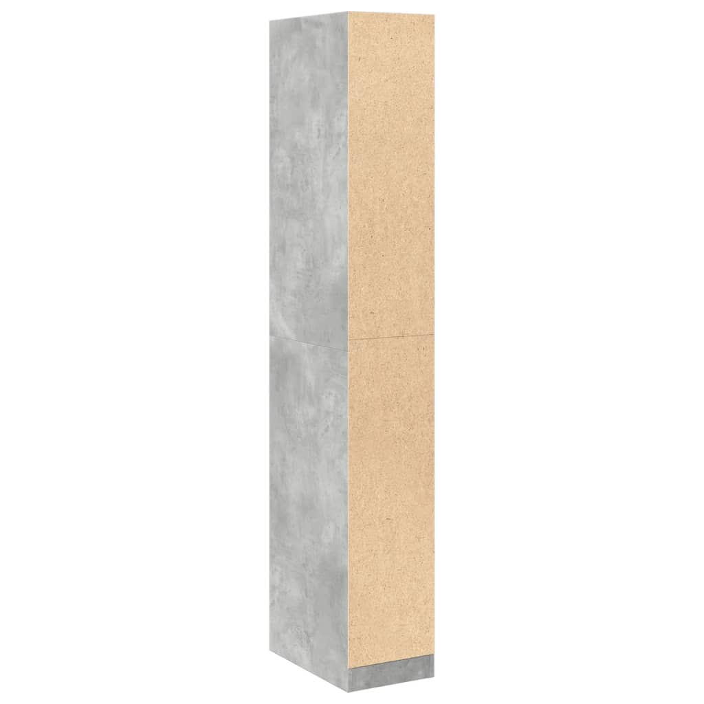 Garde-robe gris béton 30x50x200 cm bois d'ingénierie - XIOS