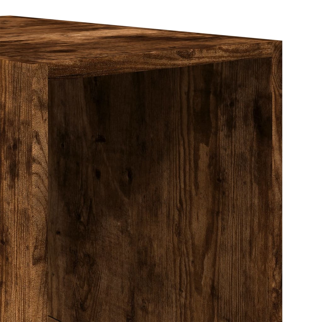 Garde-robe chêne fumé 30x50x200 cm bois d'ingénierie - XIOS
