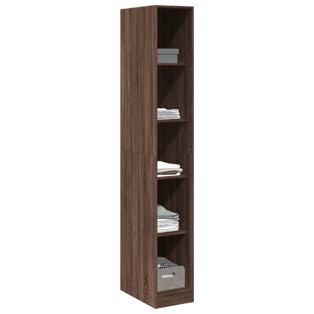 Garde-robe chêne marron 30x50x200 cm bois d'ingénierie - XIOS