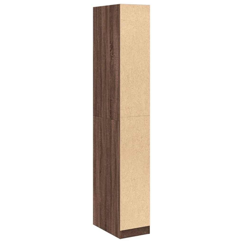 Garde-robe chêne marron 30x50x200 cm bois d'ingénierie - XIOS