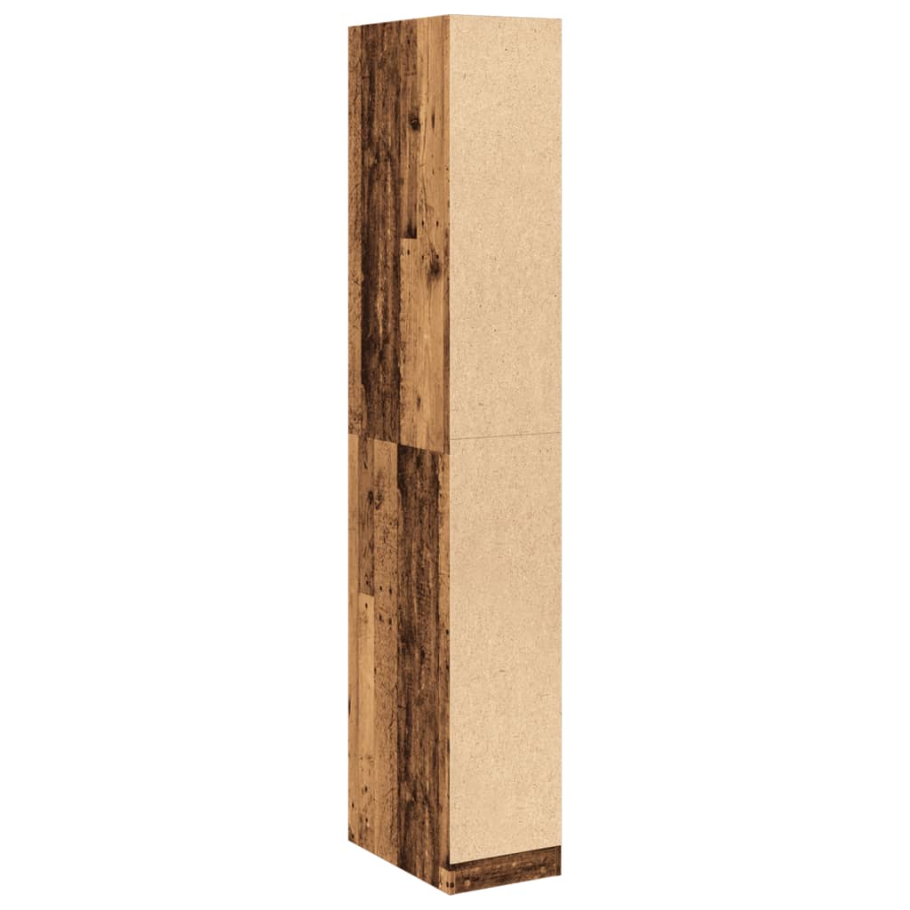 Garde-robe vieux bois 30x50x200 cm bois d'ingénierie - XIOS