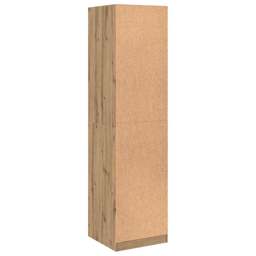 Garde-robe chêne artisanal 50x50x200 cm bois d'ingénierie - XIOS