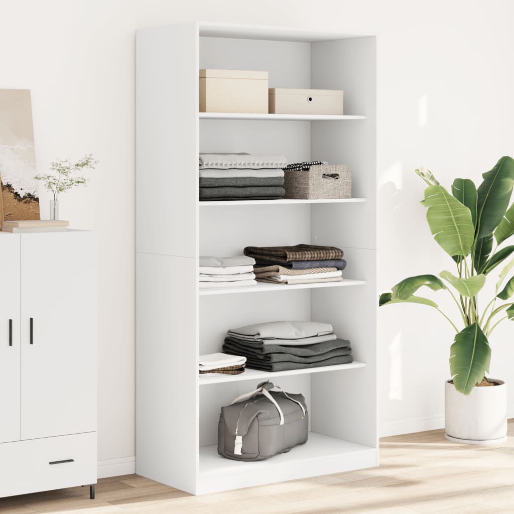 Garde-robe Blanc 100x50x200 cm Bois d'ingénierie - XIOS