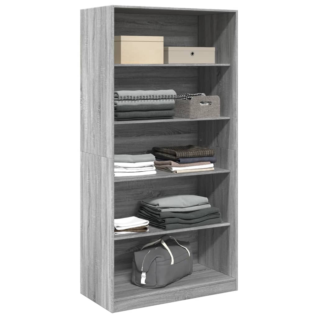 Garde-robe sonoma gris 100x50x200 cm bois d'ingénierie - XIOS