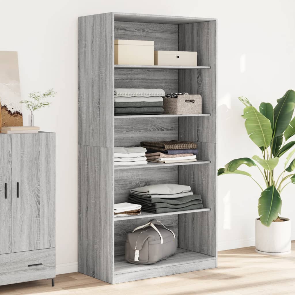 Garde-robe sonoma gris 100x50x200 cm bois d'ingénierie - XIOS
