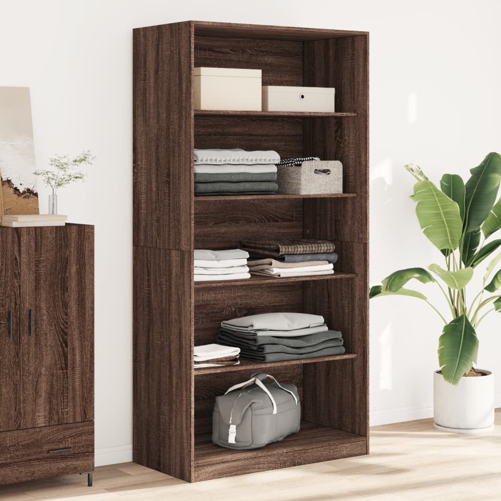 Garde-robe chêne marron 100x50x200 cm bois d'ingénierie - XIOS