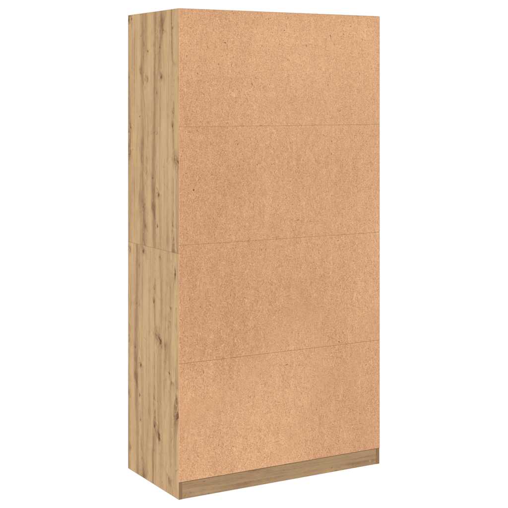 Garde-robe chêne artisanal 100x50x200 cm bois d'ingénierie - XIOS