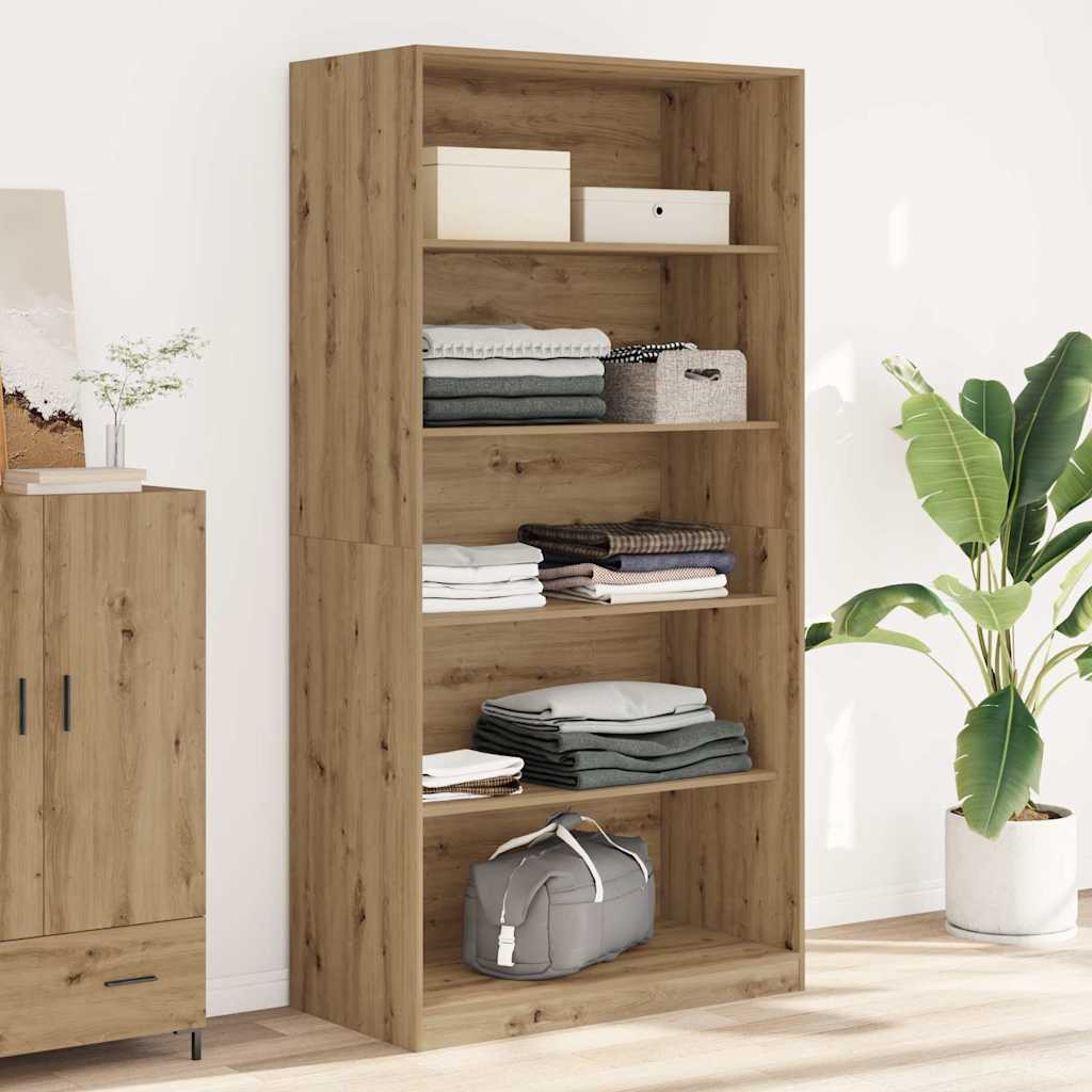 Garde-robe chêne artisanal 100x50x200 cm bois d'ingénierie - XIOS