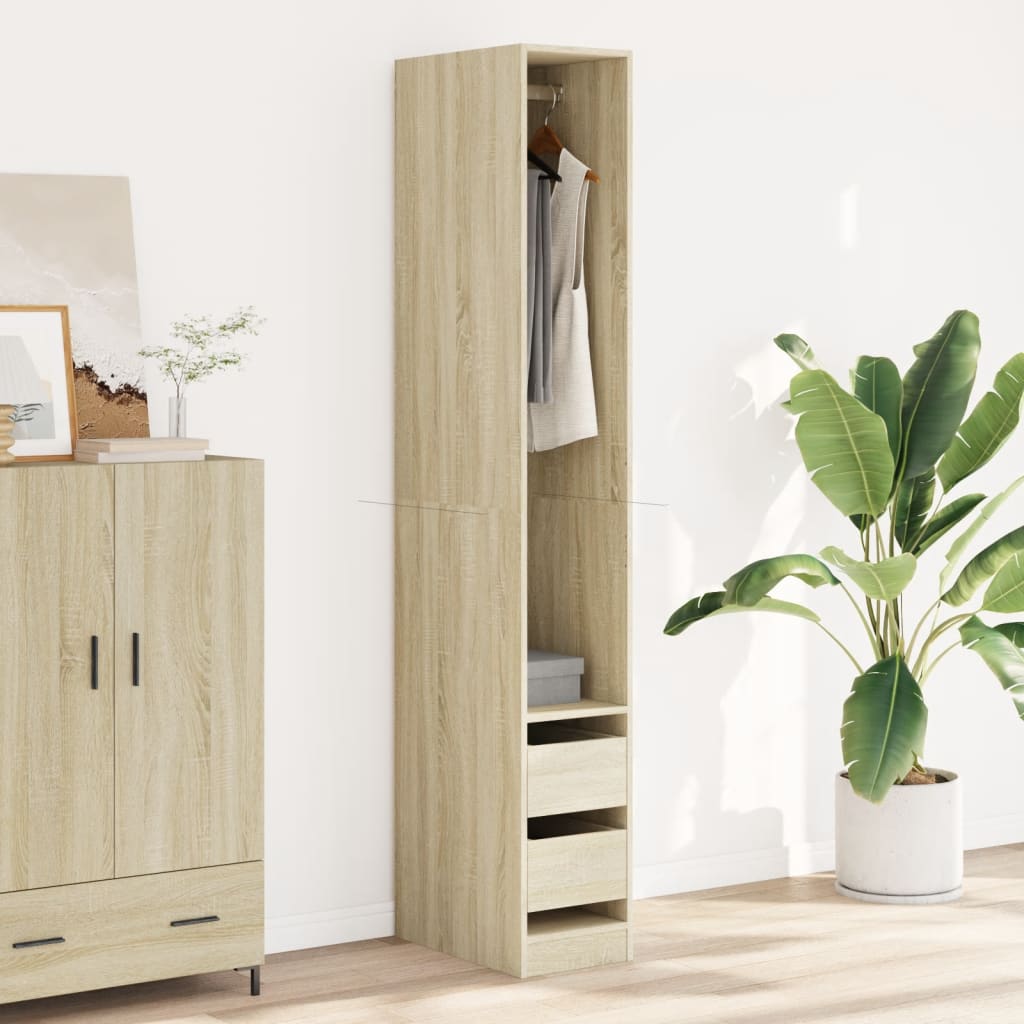 Garde-robe chêne sonoma 30x50x200 cm bois d'ingénierie - XIOS