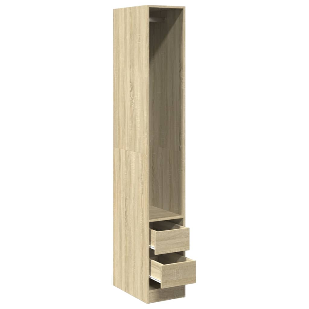 Garde-robe chêne sonoma 30x50x200 cm bois d'ingénierie - XIOS