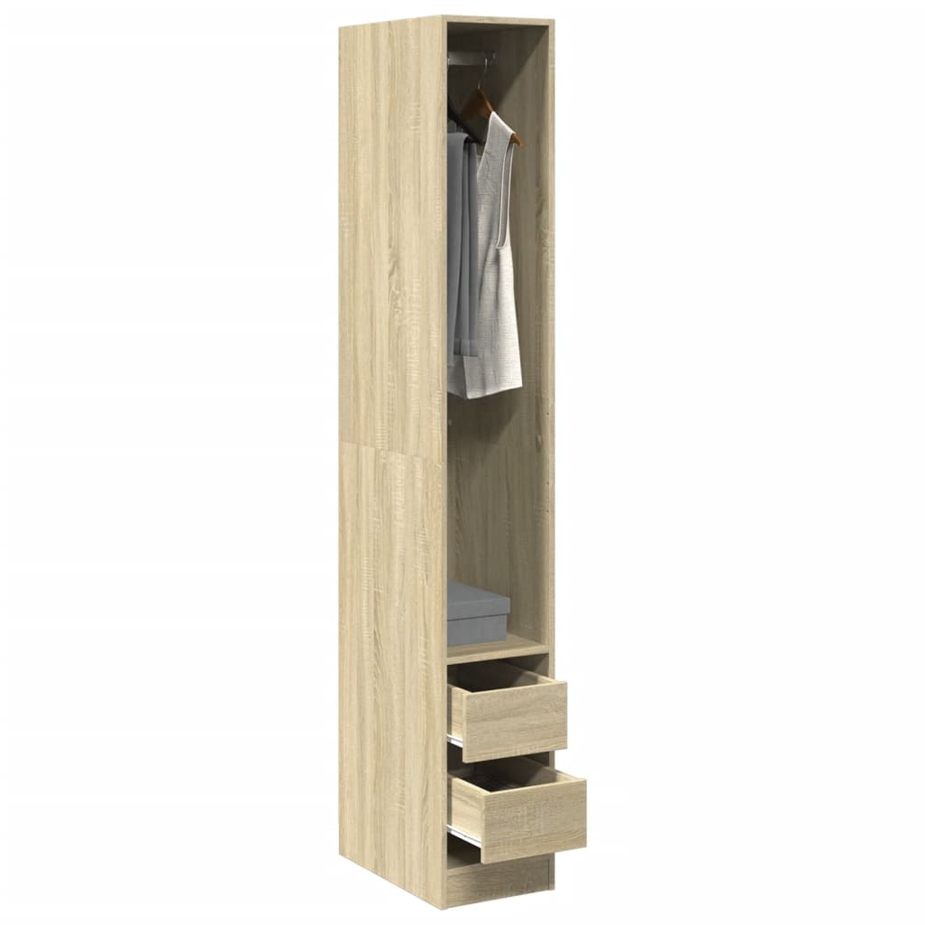 Garde-robe chêne sonoma 30x50x200 cm bois d'ingénierie - XIOS