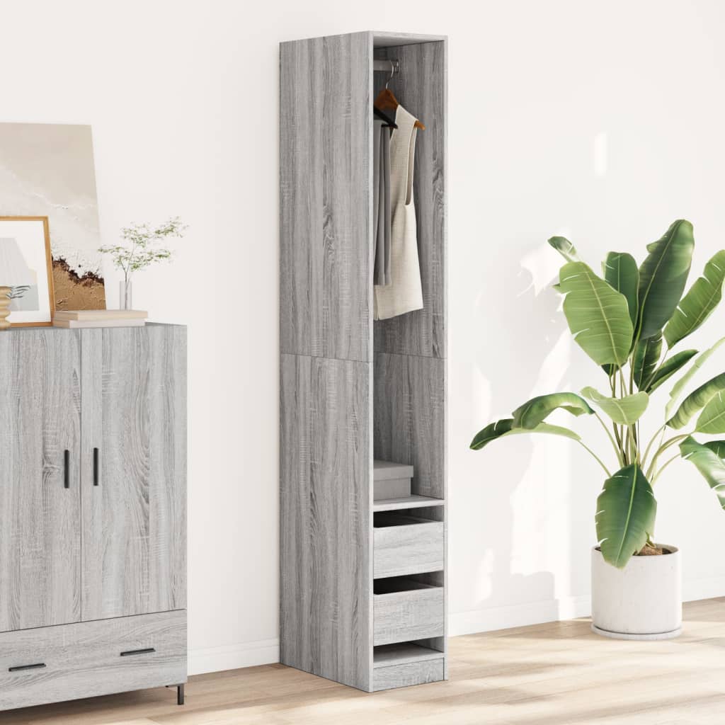 Garde-robe sonoma gris 30x50x200 cm bois d'ingénierie - XIOS