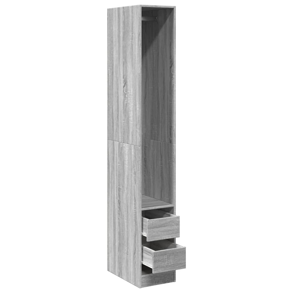 Garde-robe sonoma gris 30x50x200 cm bois d'ingénierie - XIOS