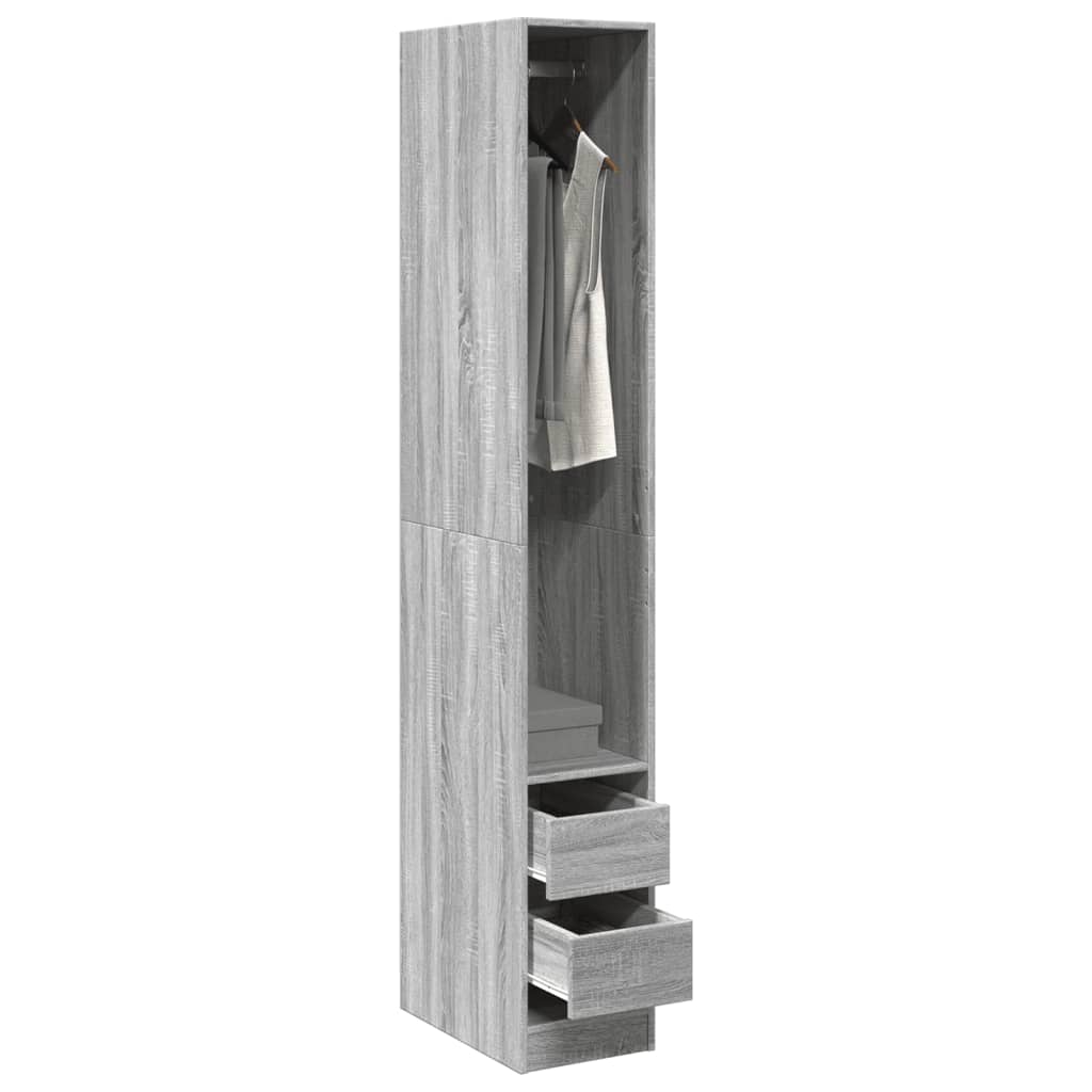 Garde-robe sonoma gris 30x50x200 cm bois d'ingénierie - XIOS