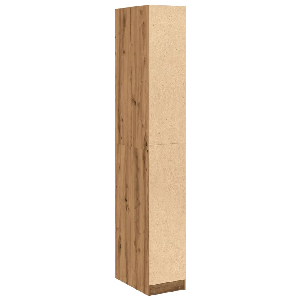 Garde-robe chêne artisanal 30x50x200 cm bois d'ingénierie - XIOS
