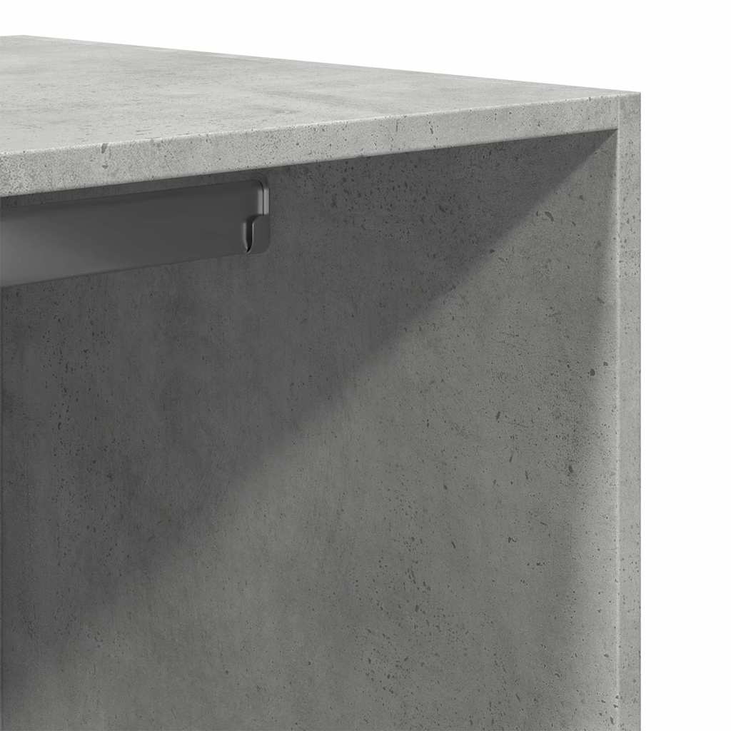 Garde-robe gris béton 80x50x200 cm bois d'ingénierie - XIOS