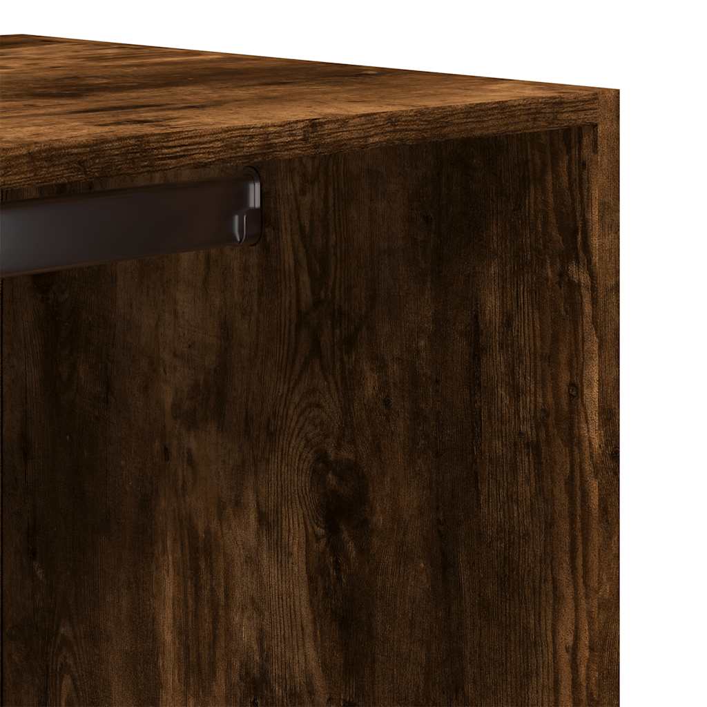 Garde-robe chêne fumé 80x50x200 cm bois d'ingénierie - XIOS