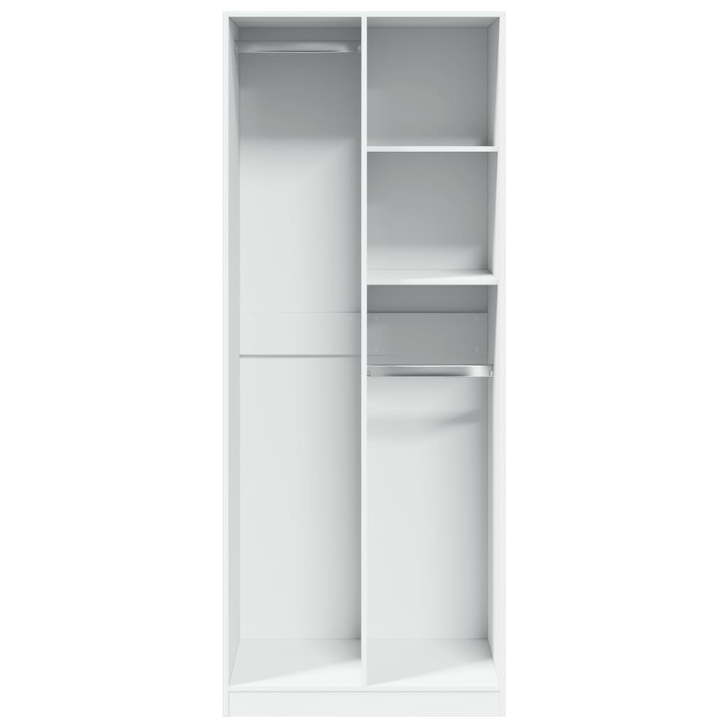 Garde-robe blanc 80x50x200 cm bois d'ingénierie - XIOS