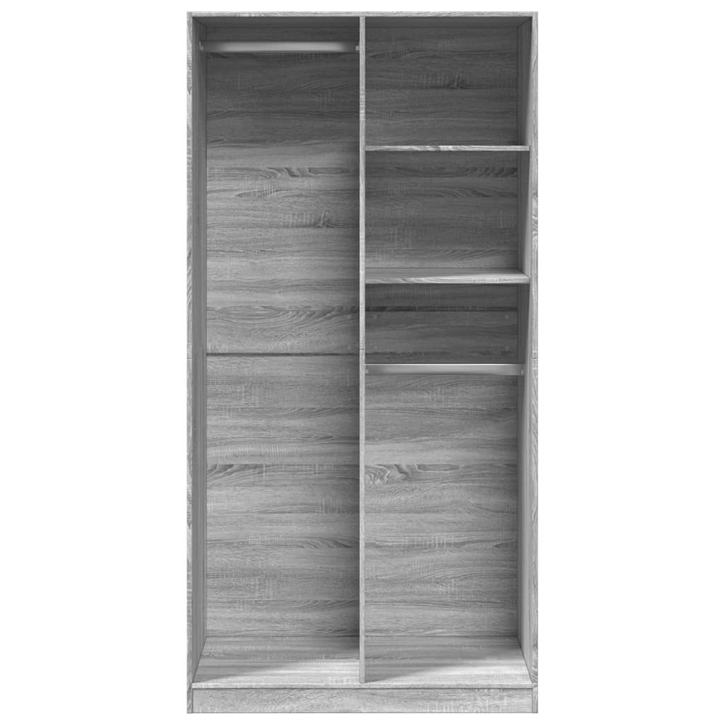Garde-robe sonoma gris 100x50x200 cm bois d'ingénierie - XIOS