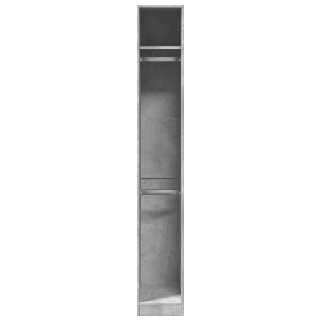Garde-robe gris béton 30x50x200 cm bois d'ingénierie - XIOS