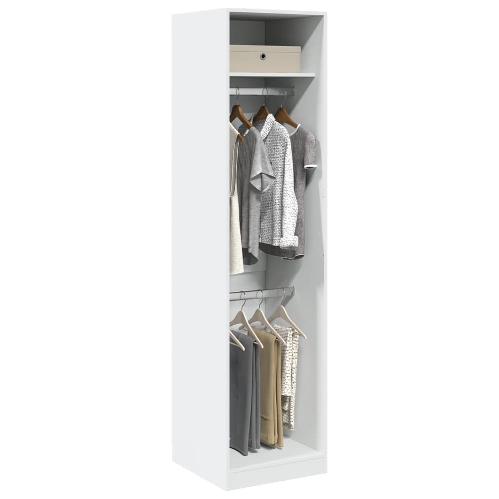 Garde-robe Blanc 50x50x200 cm Bois d'ingénierie - XIOS