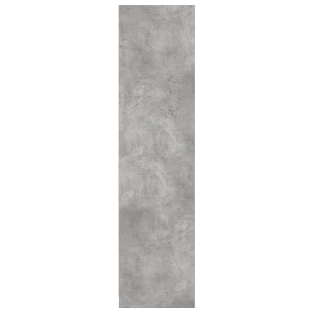 Garde-robe gris béton 80x50x200 cm bois d'ingénierie - XIOS