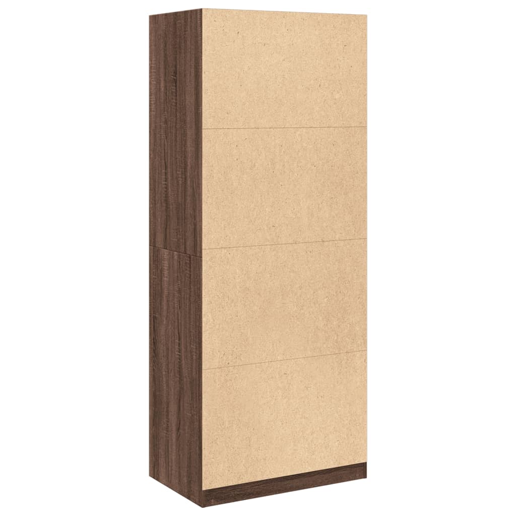 Garde-robe chêne marron 80x50x200 cm bois d'ingénierie - XIOS